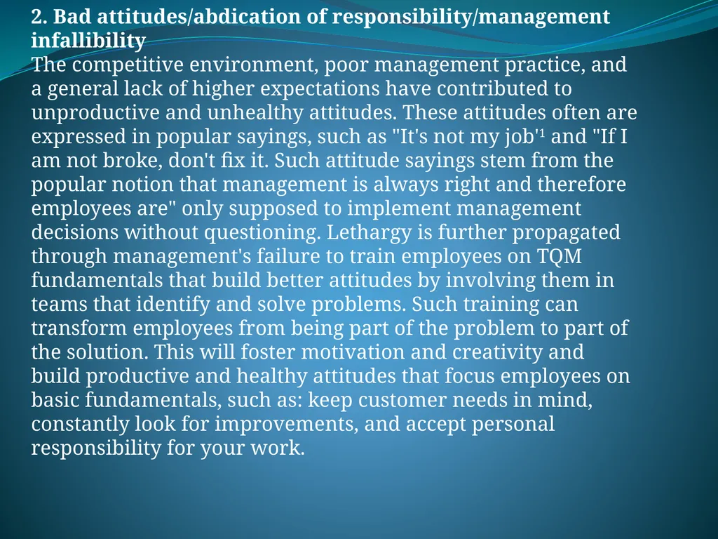 IMPLEMENTING TOTAL QUALITY MANAGEMENT IN - slide 21 of 34