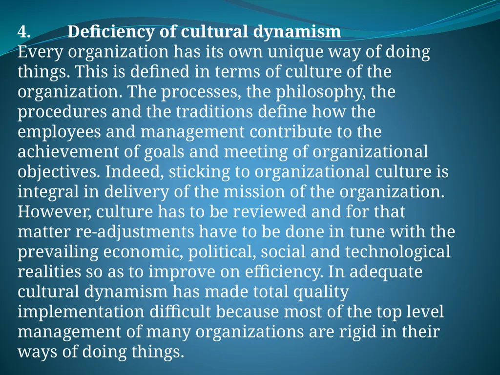 IMPLEMENTING TOTAL QUALITY MANAGEMENT IN - slide 23 of 34