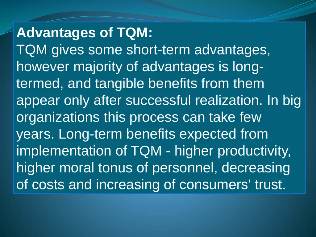 IMPLEMENTING TOTAL QUALITY MANAGEMENT IN - slide 5 of 34