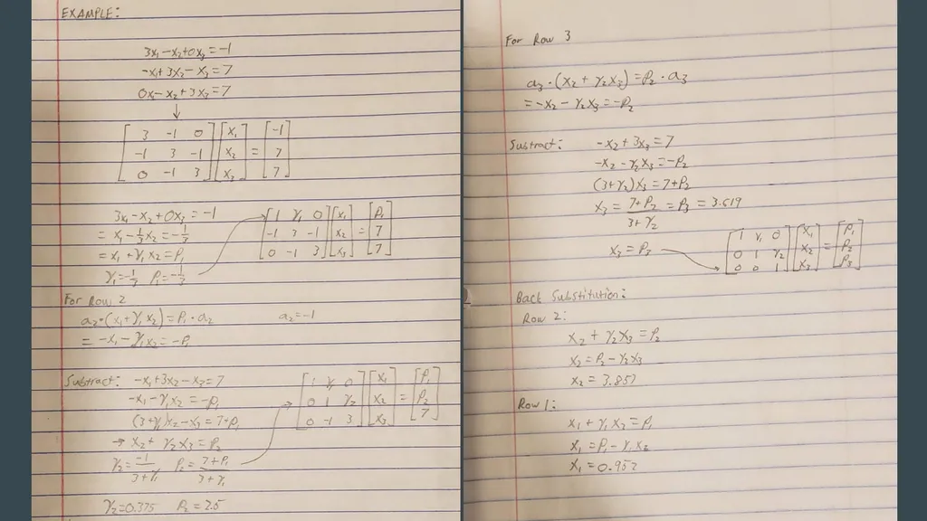 Tridiagonal and Band Diagonal Systems of Equations - slide 12 of 13
