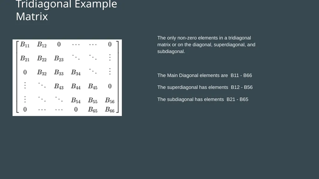 Tridiagonal and Band Diagonal Systems of Equations - slide 3 of 13