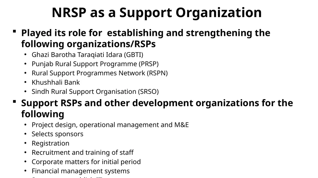 National Rural Support Programme (NRSP) February - slide 33 of 35