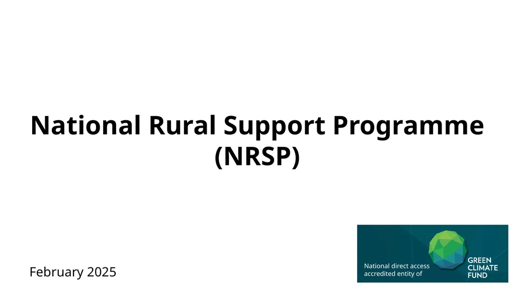 National Rural Support Programme (NRSP) February - slide 1 of 35