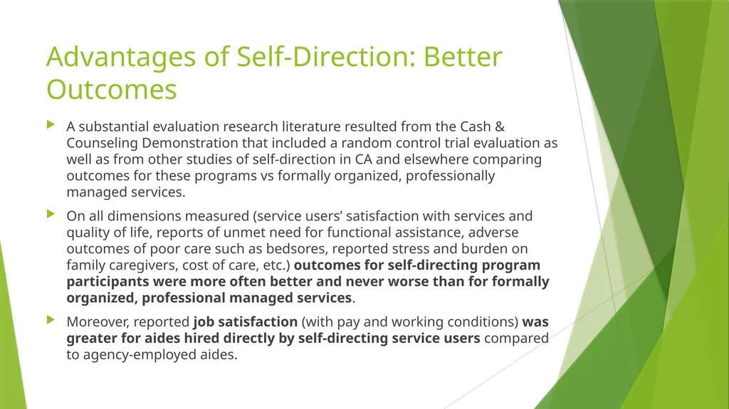 Self/Family Directed Home and Community-Base - slide 18 of 25