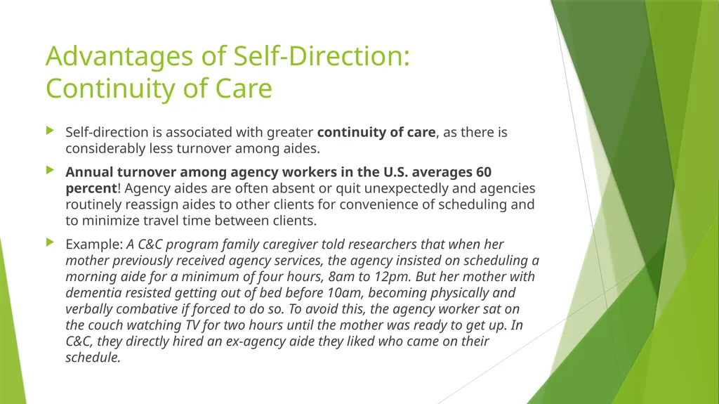 Self/Family Directed Home and Community-Base - slide 21 of 25
