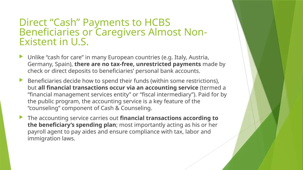 Self/Family Directed Home and Community-Base - slide 6 of 25