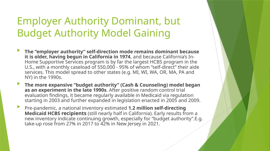 Self/Family Directed Home and Community-Base - slide 7 of 25