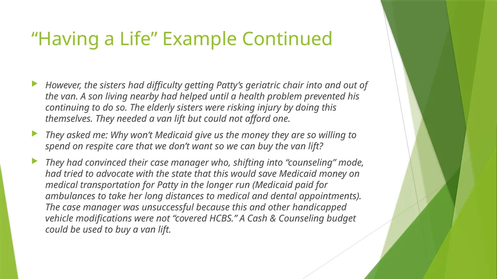 Self/Family Directed Home and Community-Base - slide 15 of 25