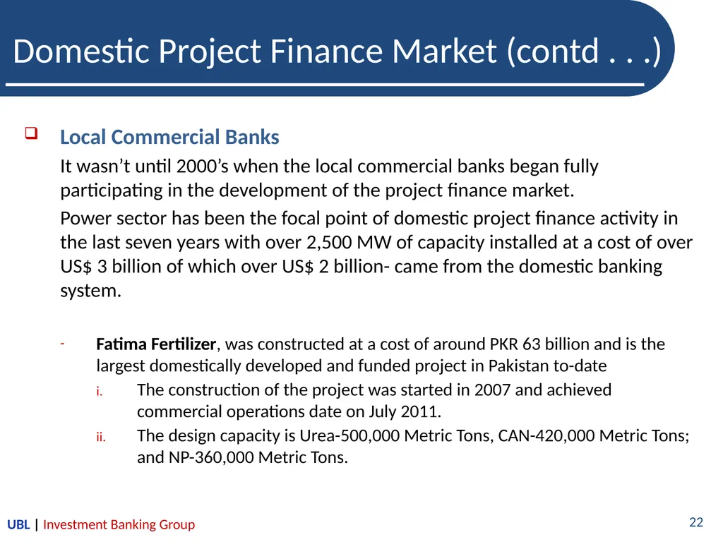 Introduction to Project Finance-A Lenders’ - slide 22 of 26