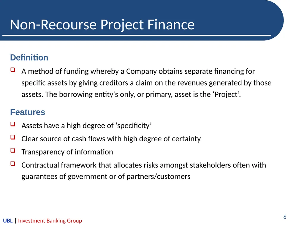 Introduction to Project Finance-A Lenders’ - slide 6 of 26