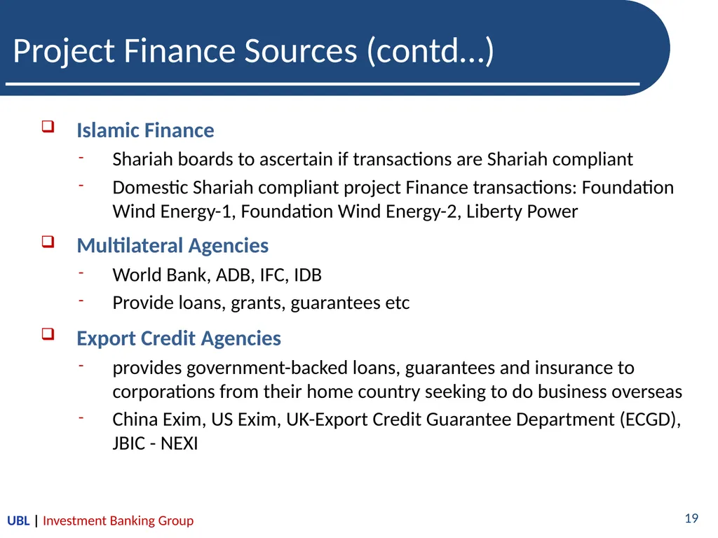 Introduction to Project Finance-A Lenders’ - slide 19 of 26