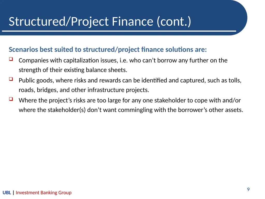 Introduction to Project Finance-A Lenders’ - slide 9 of 26