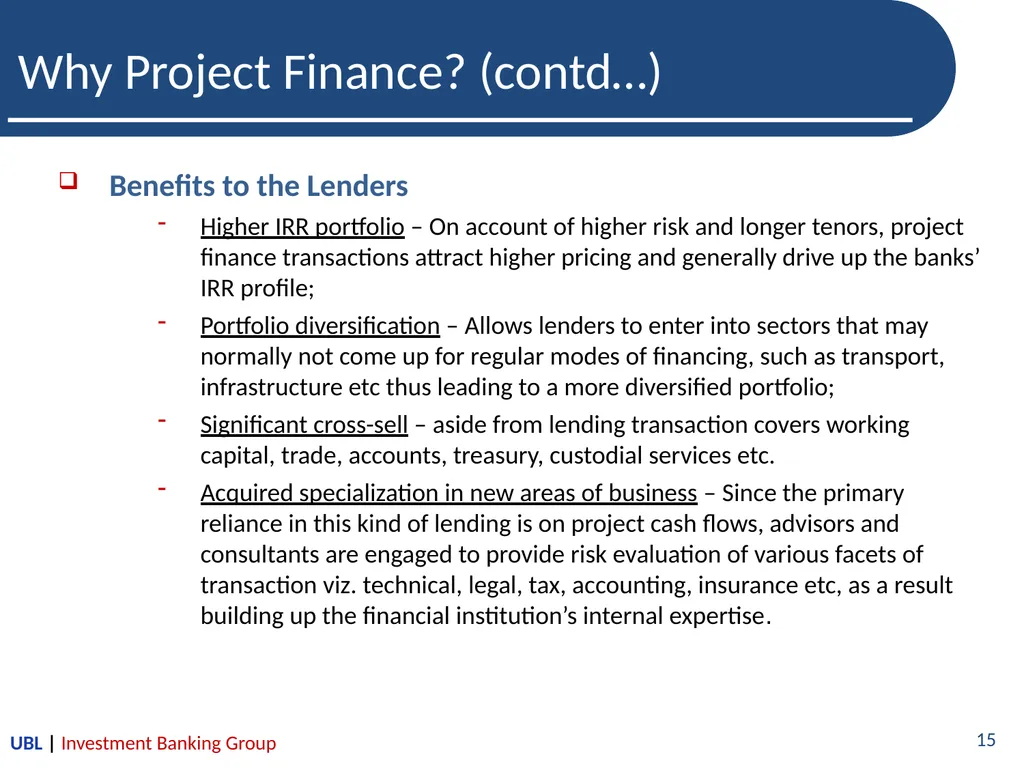 Introduction to Project Finance-A Lenders’ - slide 15 of 26
