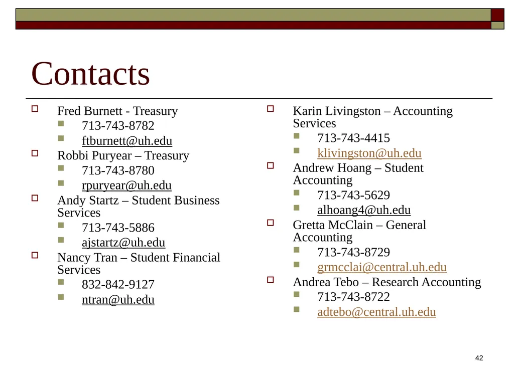 Discover UH Revenue 2 Why Do We Create Journal - slide 42 of 42