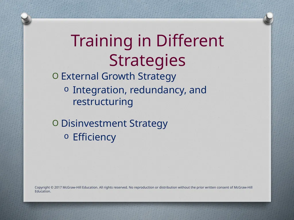 Chapter Two Strategic Training Training is - slide 17 of 25