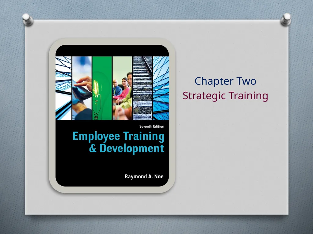 Chapter Two Strategic Training Training is