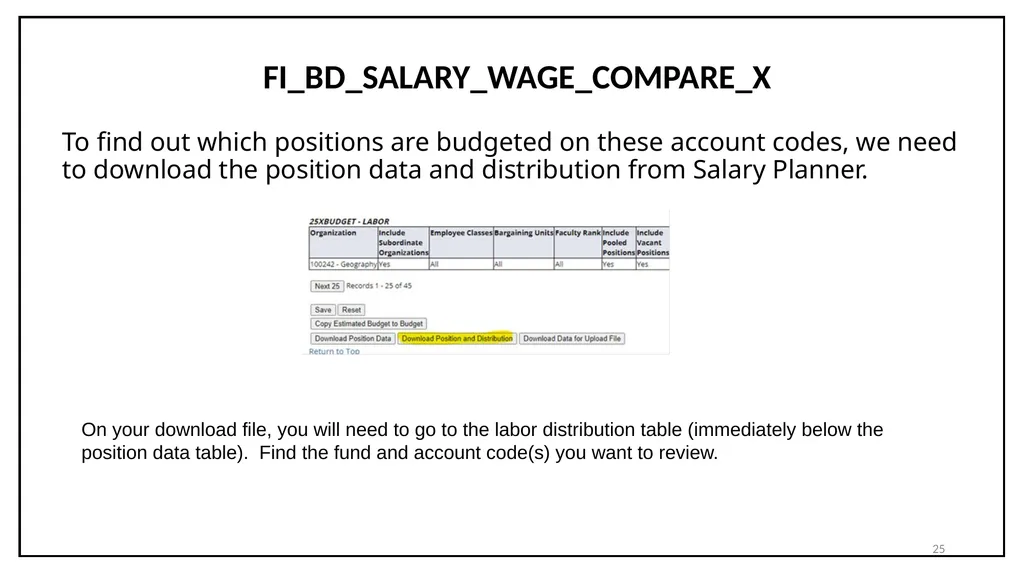 Budget Cycle Entry In Salary Planner Self Service - slide 25 of 31