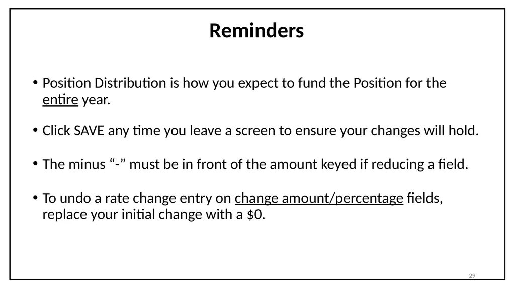 Budget Cycle Entry In Salary Planner Self Service - slide 29 of 31