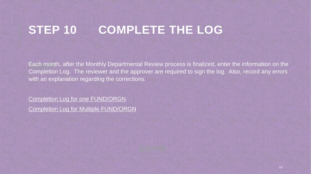 Monthly Departmental review training Penney - slide 19 of 20
