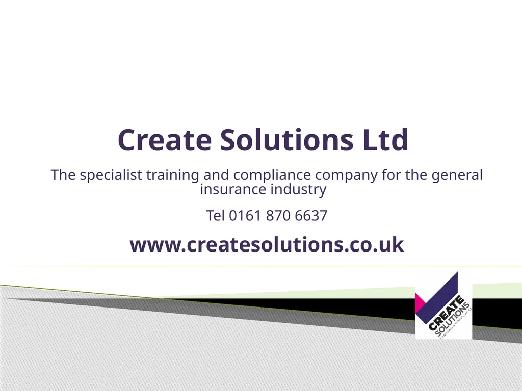 Insurance Distribution Directive Alan Chandler, - slide 44 of 44