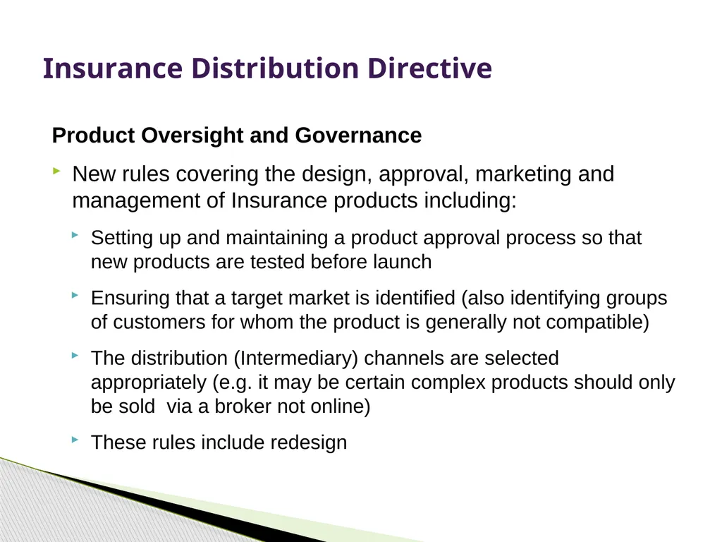 Insurance Distribution Directive Alan Chandler, - slide 35 of 44