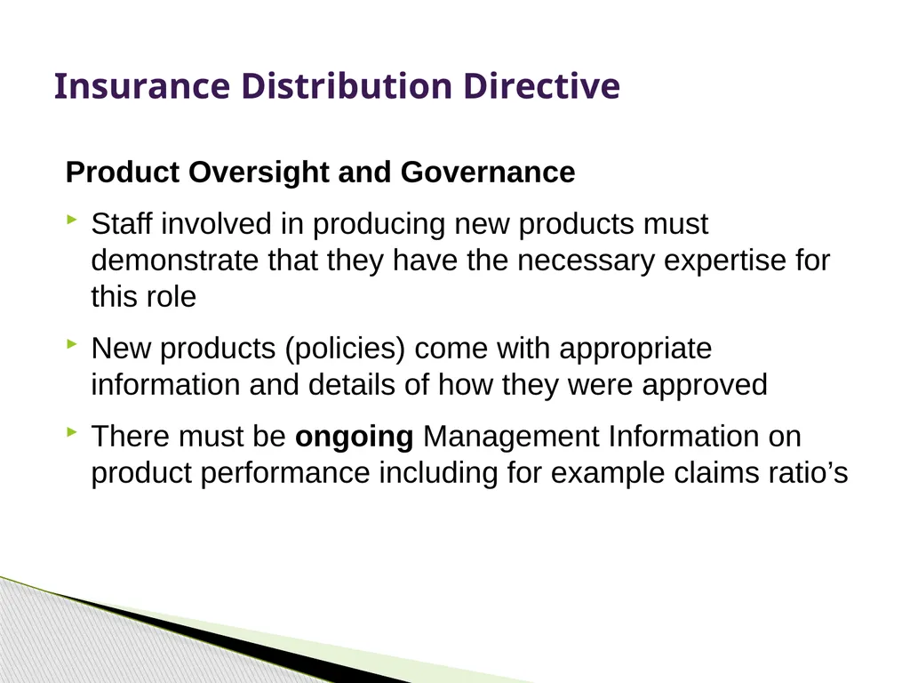 Insurance Distribution Directive Alan Chandler, - slide 36 of 44