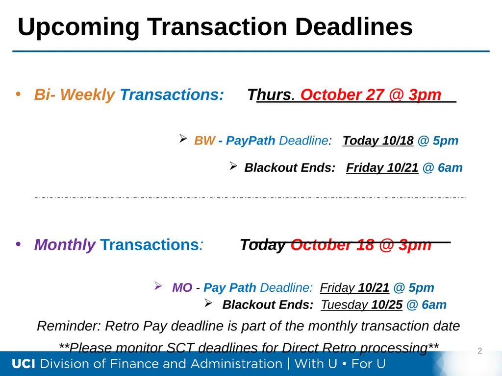 Training Tips October 18, 2022 Bi- Weekly - slide 2 of 34