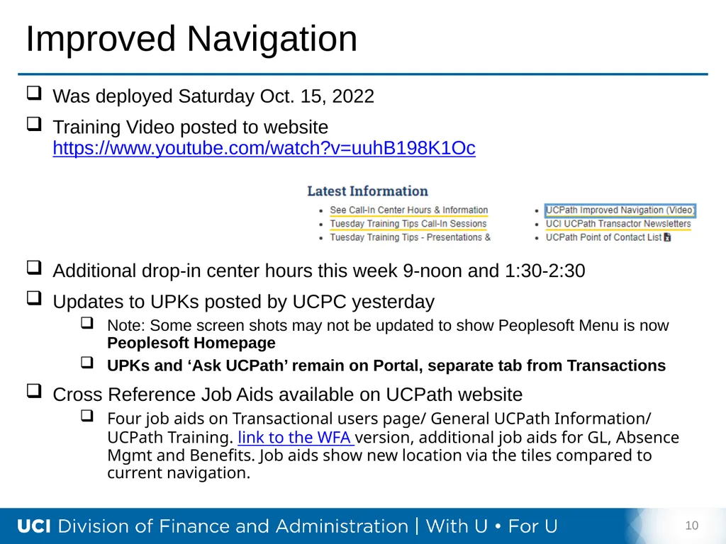 Training Tips October 18, 2022 Bi- Weekly - slide 10 of 34