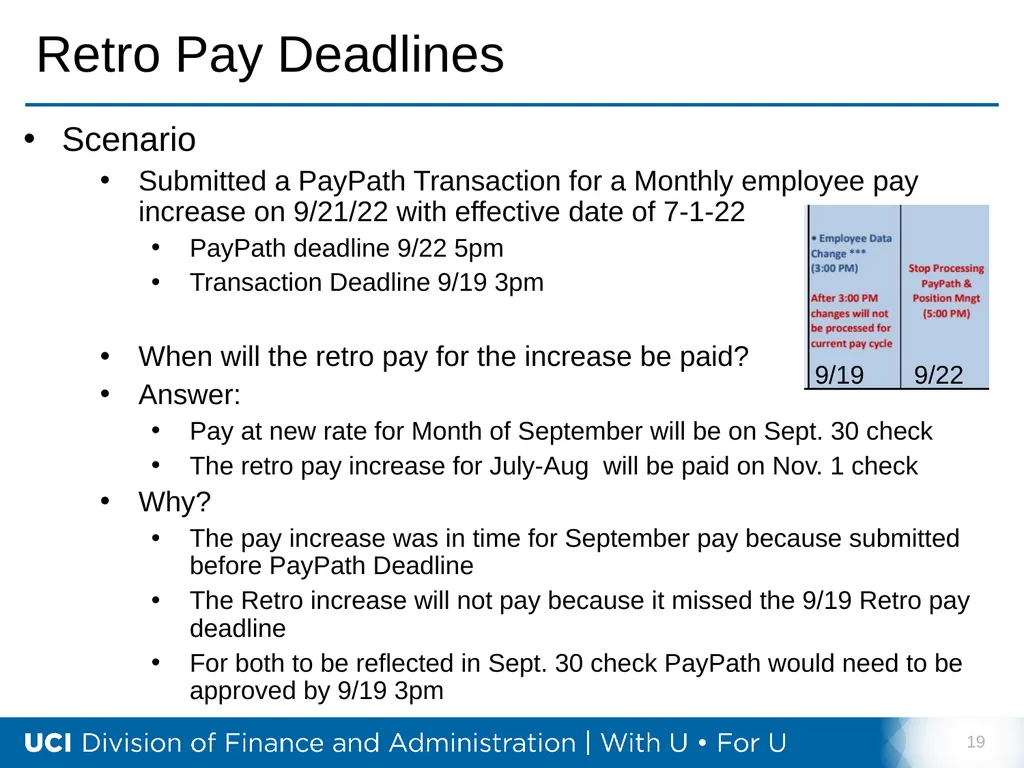 Training Tips October 18, 2022 Bi- Weekly - slide 19 of 34