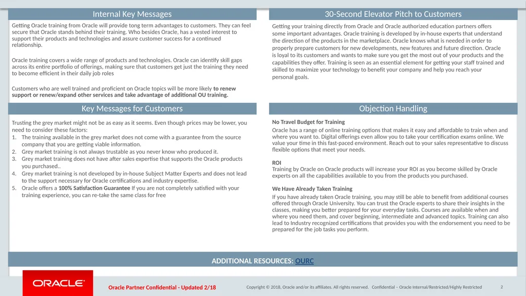 Confidential – Oracle Internal/Restricted/Highly - slide 2 of 2