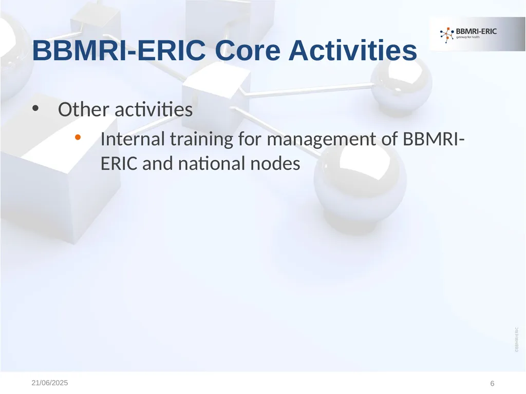Educational & Training Activities of BBMRI-ERIC - slide 6 of 17