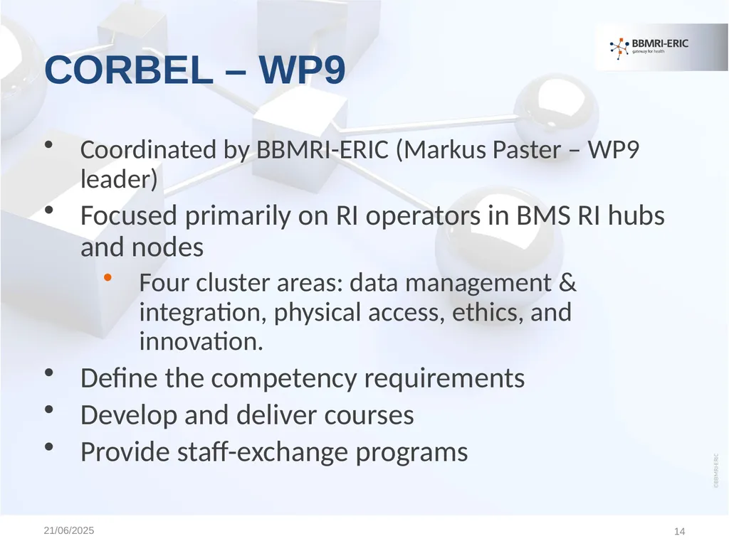 Educational & Training Activities of BBMRI-ERIC - slide 13 of 17