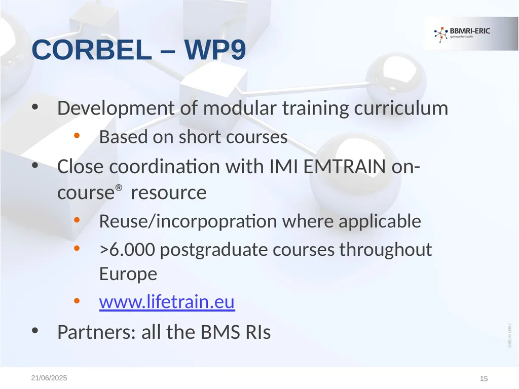 Educational & Training Activities of BBMRI-ERIC - slide 14 of 17