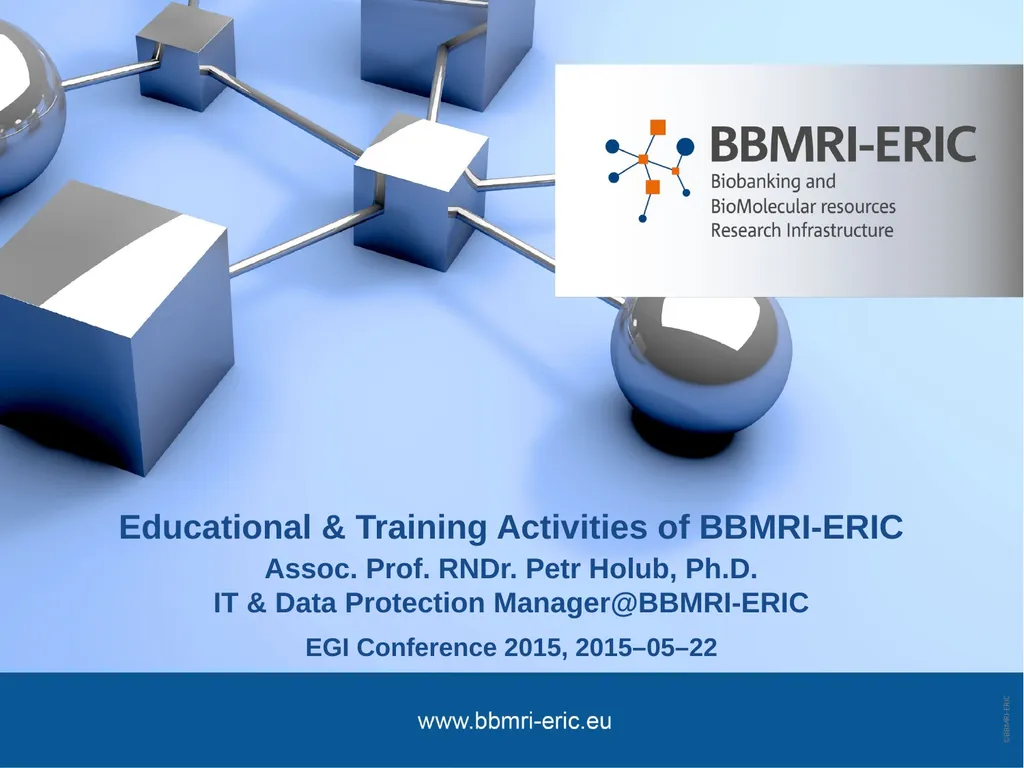 Educational & Training Activities of BBMRI-ERIC - slide 1 of 17