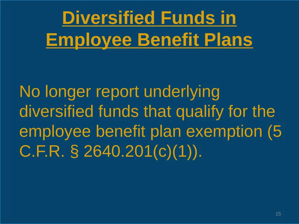 Changes to Confidential Financial Disclosure - slide 15 of 29
