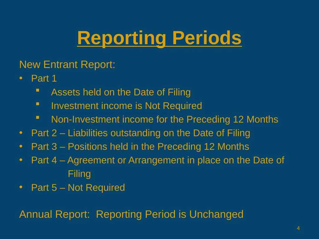 Changes to Confidential Financial Disclosure - slide 4 of 29