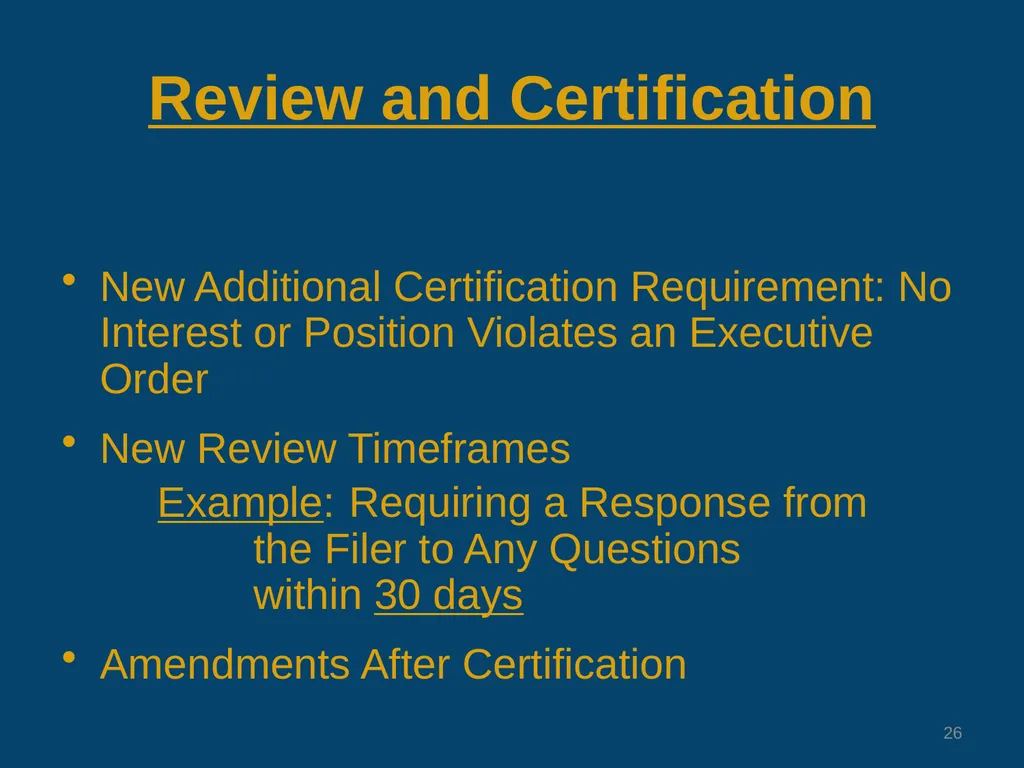 Changes to Confidential Financial Disclosure - slide 26 of 29