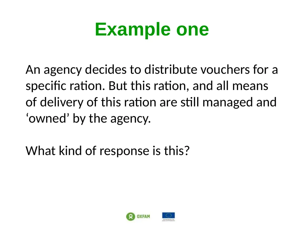 Setting the scene: Different response modalities - slide 29 of 34