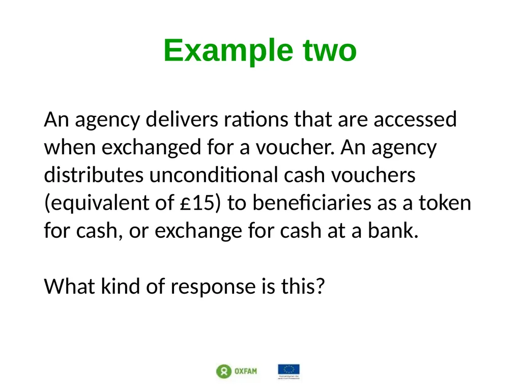 Setting the scene: Different response modalities - slide 30 of 34