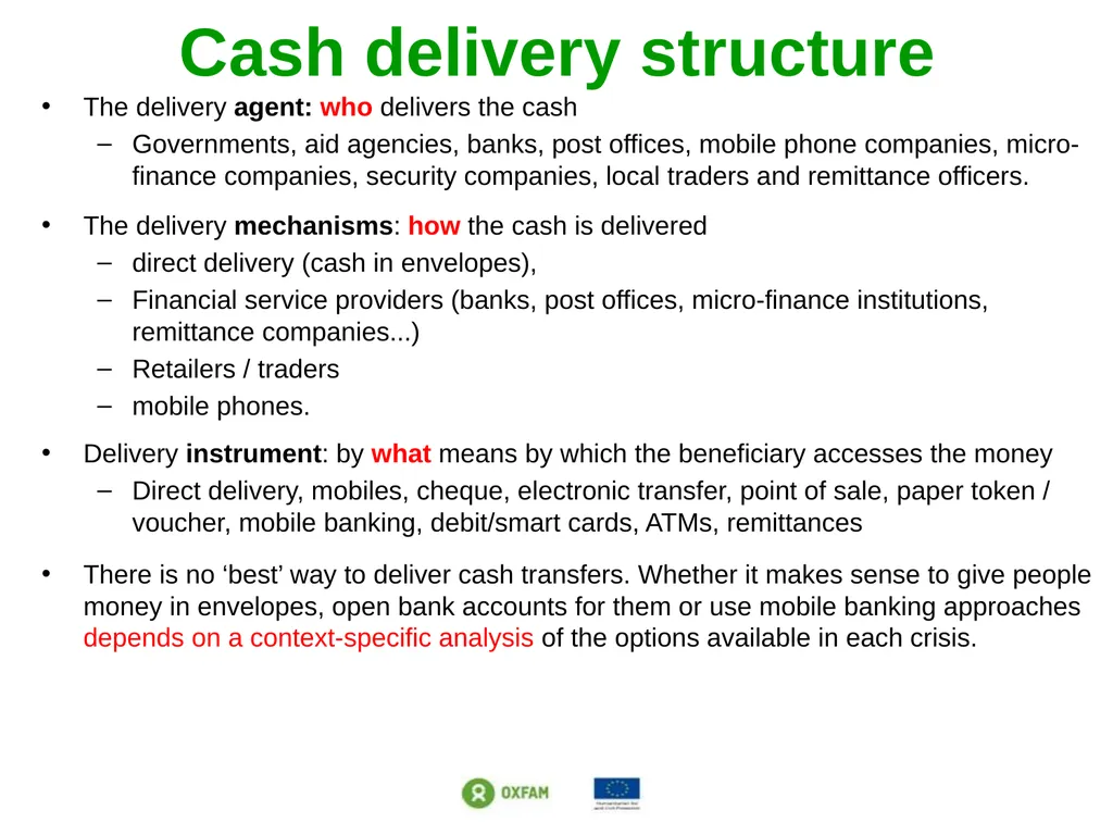 Setting the scene: Different response modalities - slide 27 of 34