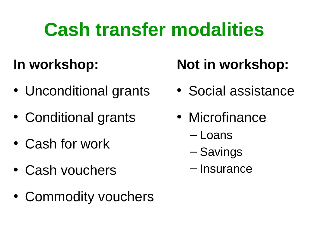 Setting the scene: Different response modalities - slide 14 of 34