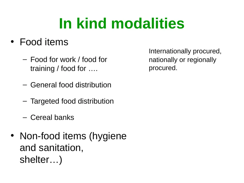 Setting the scene: Different response modalities - slide 13 of 34