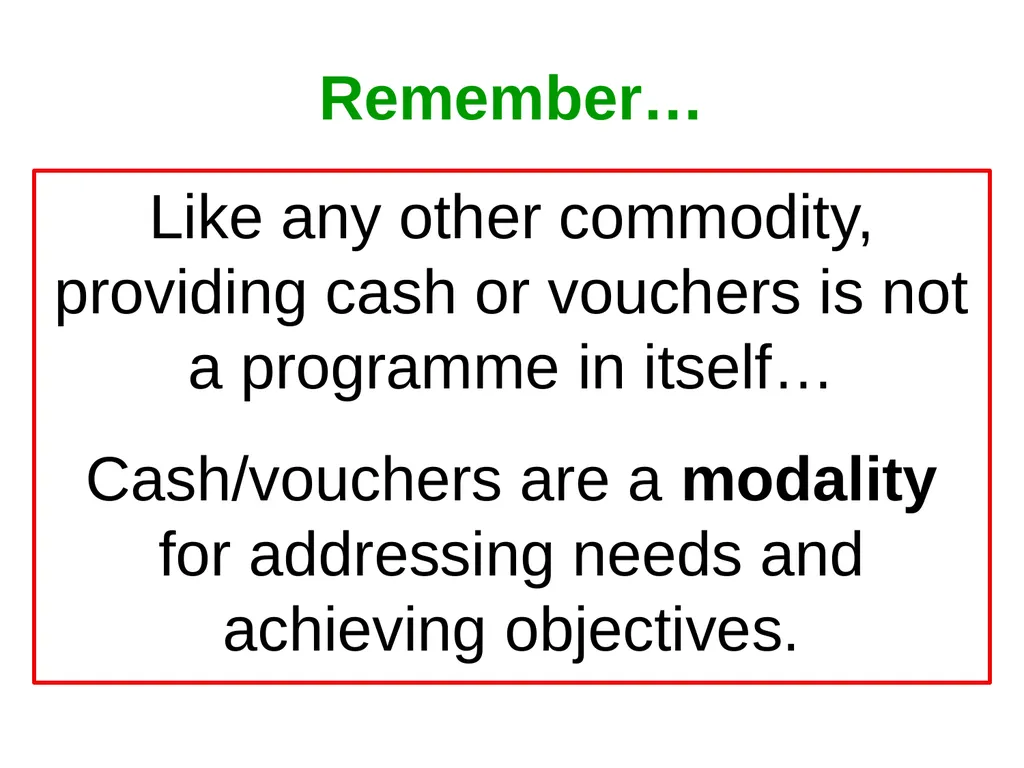 Setting the scene: Different response modalities - slide 25 of 34