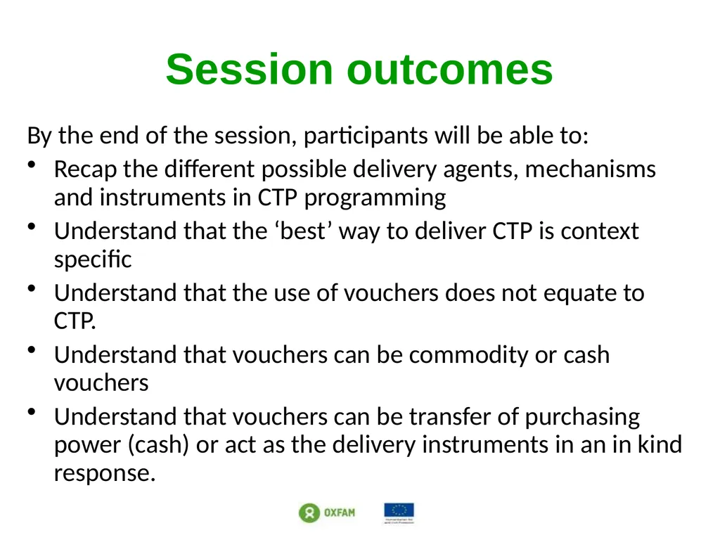 Setting the scene: Different response modalities - slide 26 of 34