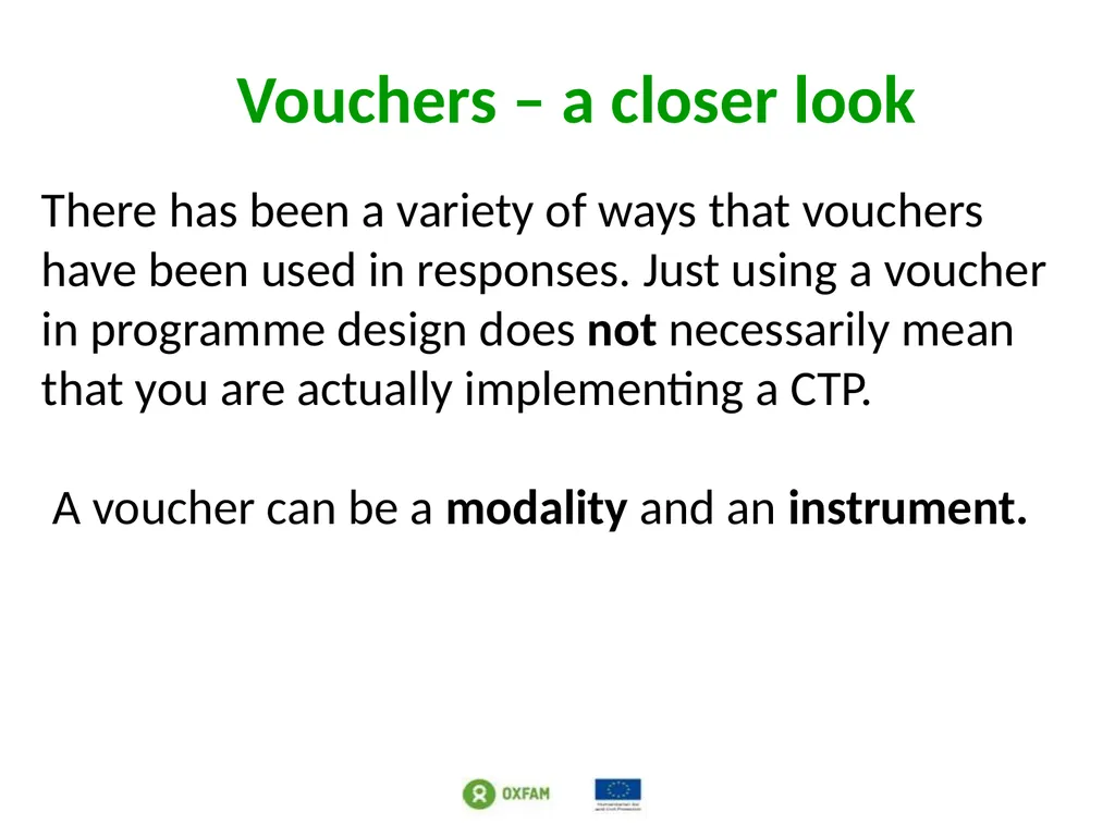 Setting the scene: Different response modalities - slide 28 of 34