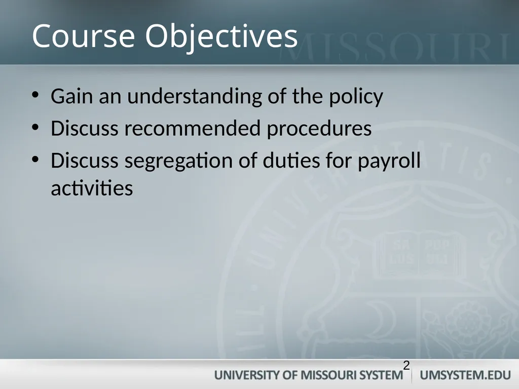 Entering, Approving, and Reconciling Payroll- Time - slide 2 of 40