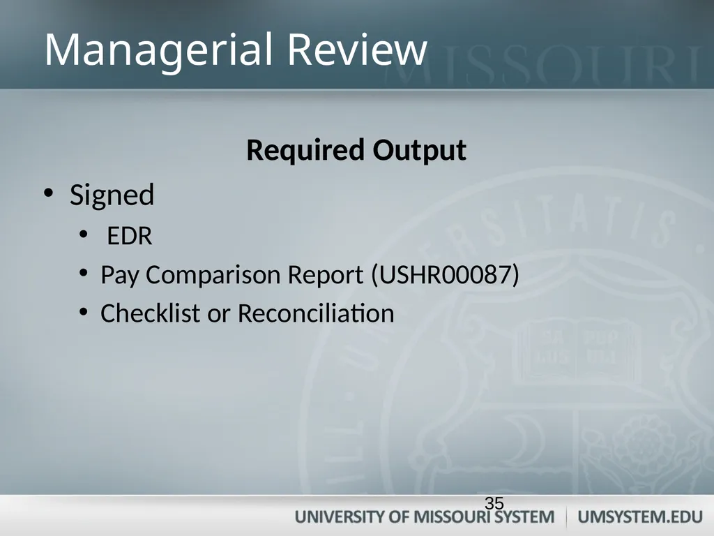 Entering, Approving, and Reconciling Payroll- Time - slide 35 of 40