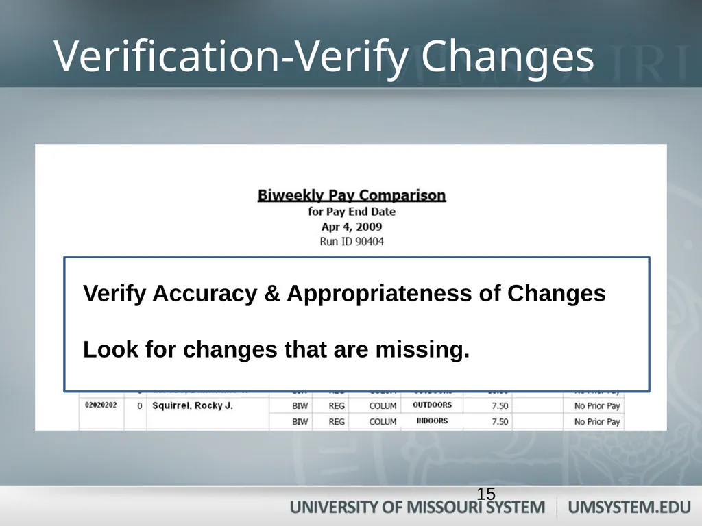 Entering, Approving, and Reconciling Payroll- Time - slide 15 of 40