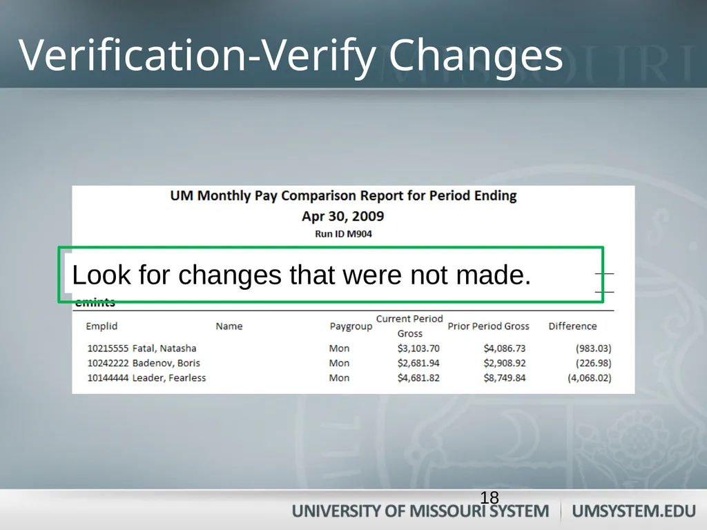 Entering, Approving, and Reconciling Payroll- Time - slide 18 of 40