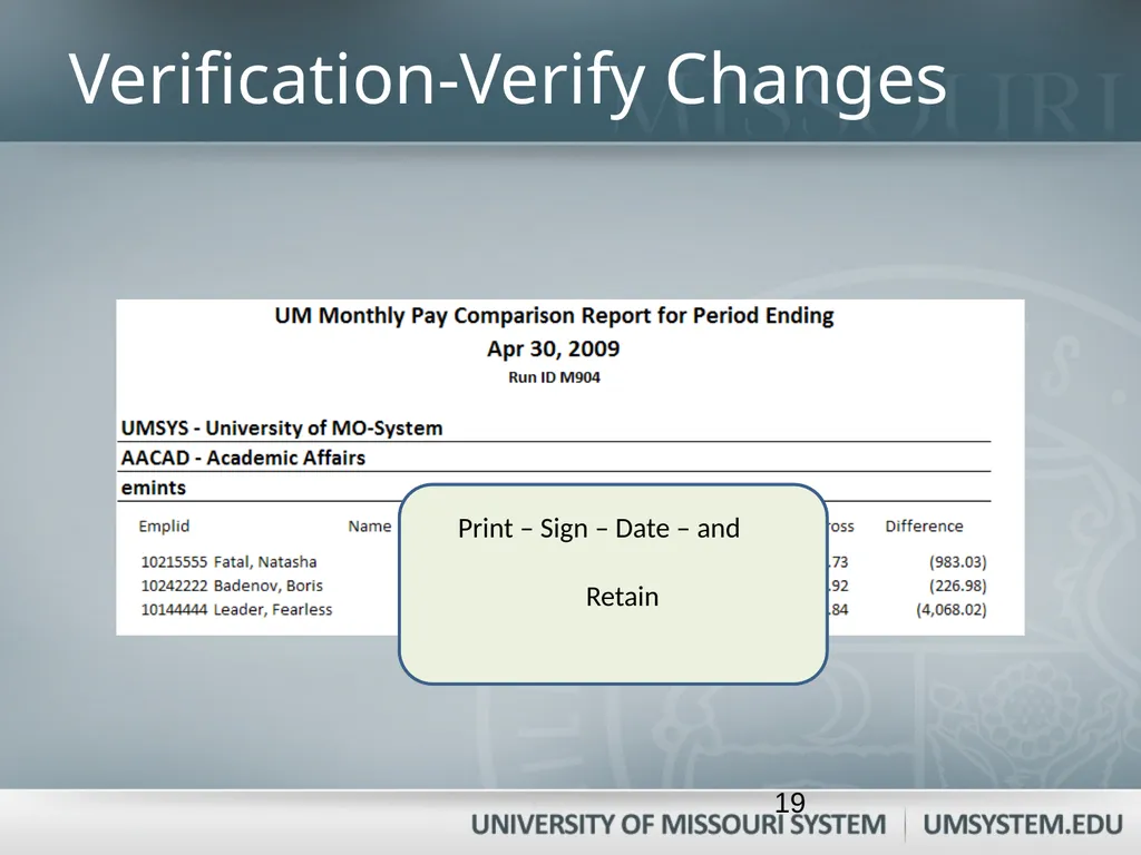Entering, Approving, and Reconciling Payroll- Time - slide 19 of 40